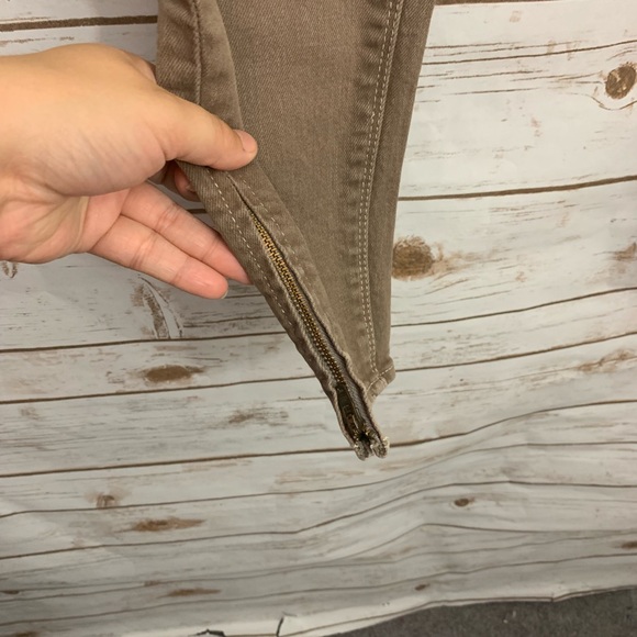 Madewell Tan Ankle Zipper Skinny Jeans - Picture 2 of 5